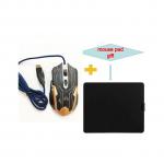 Microkingdom G6 Wired Gaming Mouse Colorful Backlight+Mouse Pad