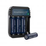 AmpTORRENT 3000mWh Rechargeable AA Batteries + 4 Slot Charger