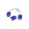 Generic vga splitter cable 1 computer to dual 2 monitor adapter Y splitter vga cable male to female for Computer