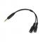 Generic 3.5mm Microphone Adapter Cable Audio Stereo Mic Converter Cord Two 3-Pole TRS Female To One 4-Pole TRRS Male Plug For IPad IPhone Samsung Huawei Smartphone