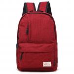 Generic Universal Multi-Function Canvas Laptop Computer Shoulders Bag Leisurely Backpack Students Bag, Small Size: 37x26x12cm(Red)