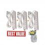 Power King 3x 4 Way Extension Sockets Cable + Free Multi Plug