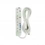 Power King 4-Way Extension Cable - White