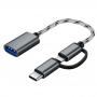 Generic 2 In 1 USB 3.0 OTG Adapter Braid USB Type C Data