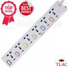 TLAC 6 Way Heavy Duty Extension Cable, Surge Protection