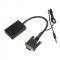 Generic VGA To HDMI Output 1080P HD + Audio TV AV HDTV Video Cable Converter Adapter