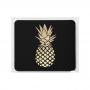 Generic Customized Gold Pineapple On Black Mouse Pad