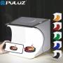 Generic PULUZ 20*20cm 8 Mini Folding Studio Diffuse Soft Box Lightbox With LED Light Black White Photography Background Photo Studio box
