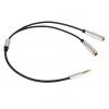 Generic 3.5mm Audio Splitter Cable AUX Stereo 1 Male to 2 Female Headphone Extension Cable Adapter for Smart Phone Tablet PC Laptop other 3.5mm Audio Devices Silver