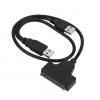 Generic HP-USB 2.0 Male To SATA 7+15P 22 Pin Cable Adapter For 2.5" SSD/Hard Disk Drive