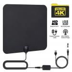 Generic TY28 hdtv UHF/VHF indoor digital TV antenna DVB-T2 high gain amplifier-Black