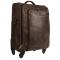 Igulleather Cabin Roller Bags, Dark Brown, Leather,