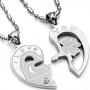 Fashion Romantic Couple/friendship Lock And Key Necklace