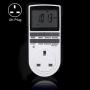 Generic AC 230V Smart Home Plug-in LCD Display Clock Summer Time Function 12/24 Hours Changeable Timer Switch Socket, UK Plug