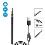 Generic USB Ear Endoscope Camera - Digital Mini Otoscope Portable HD Visual Ear Cleaning Earwax Remover Tool with Waterproof Video Snake Camera & Adjustable 6 LED Lights for Samsung iPhone MAC Laptop Windows Android IOS JY-M