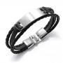 Fashion Stylish Multilayer Woven Men`s Leather Bracelets