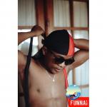 Fashion FUNNAI Two Tonne DURAG BLACK RED Stretchy Silk Rag