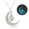 Fashion Women Glow In Dark Pendant Luminous Moon Necklace