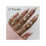 SWEET MEMORY 17 Pcs Women Fashion Jewelry Personality Rings