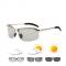 Generic Photochromic Sunglasses Day and Night Vision Polarized Driving Eyewear(Sliver)