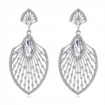 Fashion Fan-shaped Silvery Elegant Women Earrings Prom