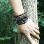 Fashion Vintage Cowhide Braided Bracelet Jewelry
