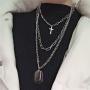Fashion Multilayers Punk Chains Cross Pendant Necklaces