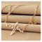 Generic Necklace Love Shaped Titanium Steel Heartbeat Lockbone Chain Heart Pendant Necklace Female Retro Necklace Jewelry Accessorie(Gold)