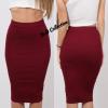Fashion Gorgeous Curves Cotton Ribbed Bodycon Skirt(36-40inches)