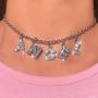 Fashion Harajuku Letter Crystal Angel Necklace Jewelry