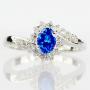 Fashion Exquisite925 Sterling Silver Natural Sapphire Ring