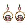 Fashion Circle Boho Ethnic Style Colourful Women Earrings