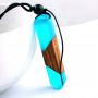 Fashion ble Wood Resin Necklace Pendant