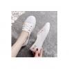 Fashion Trendy Flat Rubber Sole Women`s With Lace-White