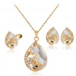 Fashion Women`s Clear Crystal Jewelry Set.