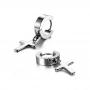 Fashion 2Pcs Unisex Cross Huggie Hinged Hoop Earrings Set