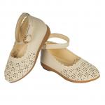 Fashion Breathable Synthetic Upper Girls Shoes -Cream
