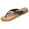 Flite Ladies Thong Sandals - Dark Beige/Black