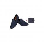 Rovas J Rovas Blue Loafer + Free Men Wallet