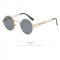 Fashion Retro Spring Leg Round Frame Steampunk Women`s Sunglasses