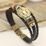 Generic 12 Constellations Bracelet Jewelry Leather-Libra