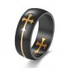 Fashion Detachable Cross Titanium Steel Male Ring