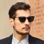 Fashion Mens Polarized Sunglasses Square Metal Frame