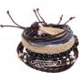 Fashion Multi Layer Leather Alloy Leaf Beads Bracelet Charms Rope Wristband
