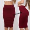 Fashion Stunning Curvy Cotton Ribbed Bodycon Skirt(Hips 40-46inches)