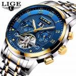 Lige Mens Watches Top Brand Luxury Mechanical Automatic Watch Men Full Steel Business Casual Sport Wrist Watch Relogio Masculino 9841