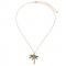 Fashion x102145c Ins Coconut Tree Green Crystal Pendant Necklace