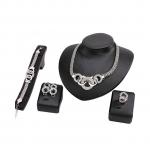 Fashion Necklace And Earring Jewellery Set - Silver