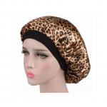 Fashion Animal Print Satin Hair Bonnet Sleep Cap Headgear