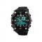 Skmei 1092 Brand men Sports Watches digital LED display multiple time zone 50M waterproof wristwatches - Black